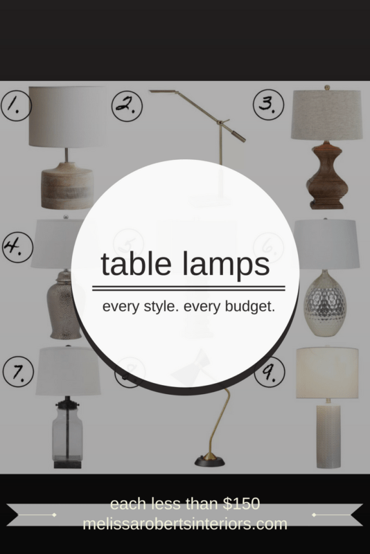 table lamps, table lamps blog post, table lamps for every budget, budget friendly table lamps, lamps decor, how to use table lamps, what size table lamps should be