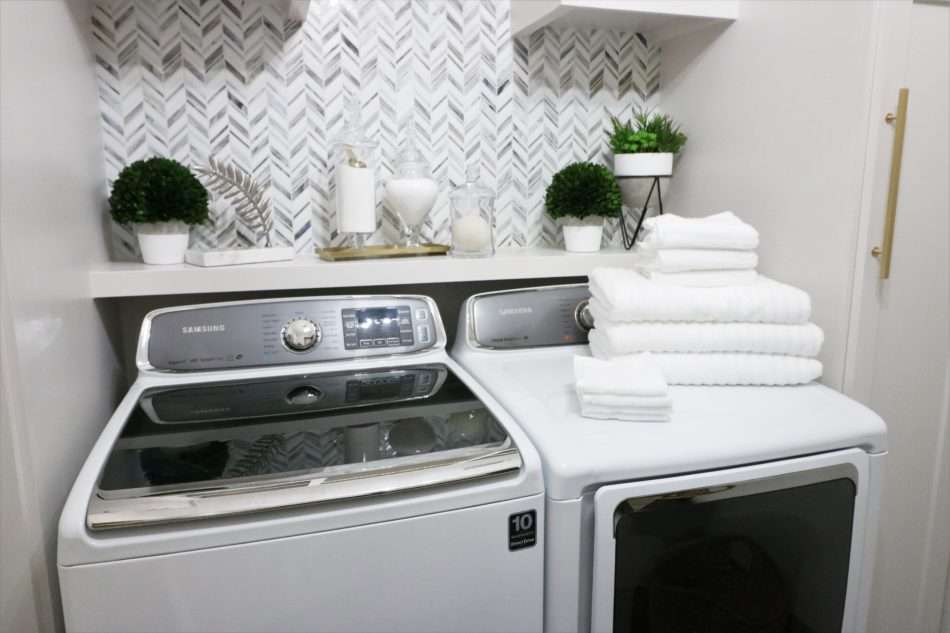 Small Laundry Room Ideas with a Top Loader - Melissa Roberts Interiors